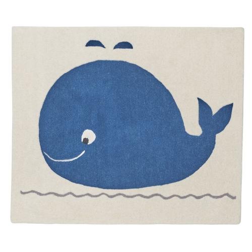 Tapis De Chambre Rectangulaire Blue Baleine - Sauthon Baby Deco
