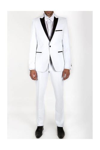 Smoking À Revers En Satin Noir Homme