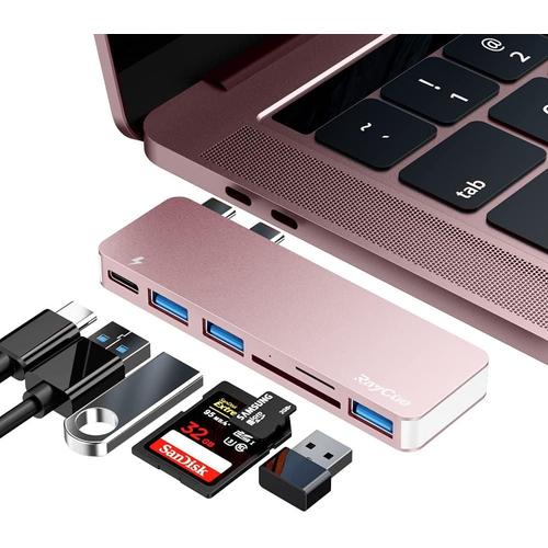 Adaptateur USB C HUB pour MacBook Pro/MacBook Air 2020 2019 2018 13"" 15"" 16"", USB-C Accessoires Compatible avec MacBook Pro avec 3 Ports USB 3.0, Lecteur de Carte TF/SD, Thunderbolt 3 Power Delivery