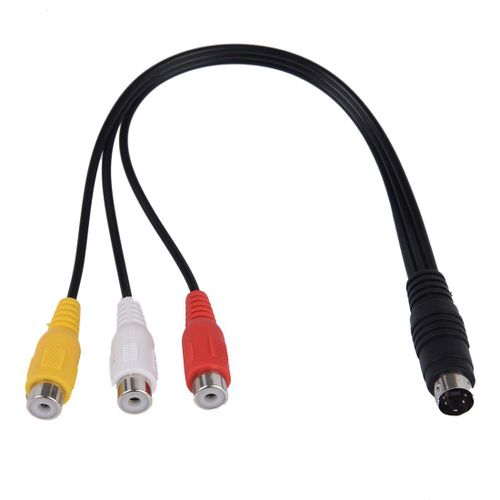 Bon66 Adaptateur Tv S-Video À 3 Rca Femelle 4 Broches? Chargeur Ordinateur Portable