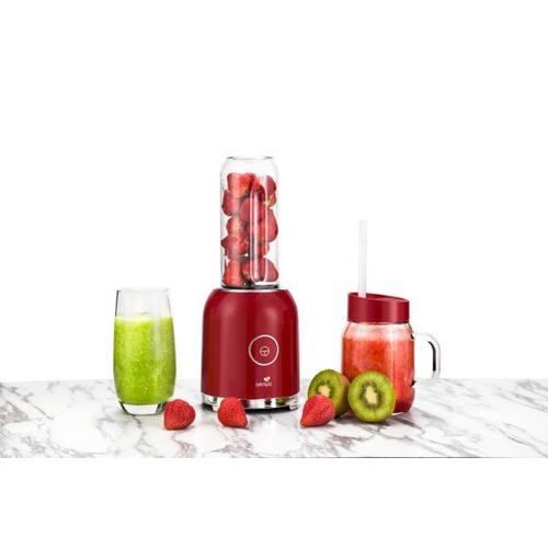 Senya Blender Smoothie Avec 2 Bouteilles Portables Rouge Juicy Delight 250w Sycp-M025