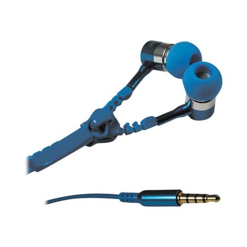 Metronic 471002 Ecouteurs Zip avec Micro. Bleu