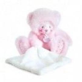 Ours en peluche rose sorbet - Collection - Doudou et compagnie