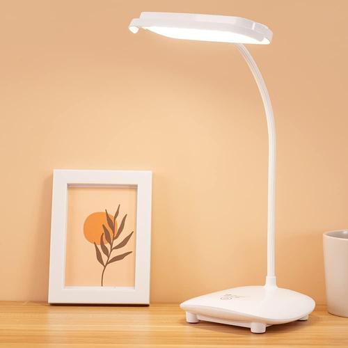 Lampe Chevet Pile Lampe De Bureau Lampe De Table Sans Fil Rechargeable Usb 2 Batterie 3200mah 40 Led, Lampe Livre Lecture Enfant Tactile Lumiere 3 Couleurs 6 Mode Dimmable, Lampe Chevet Pile Chambre