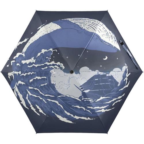 Requin Bleu Mer Pliable Pliant Parapluie Protection Uv Petit Poids Léger Parapluies Pour Voyager Plage Femmes Enfants Fille