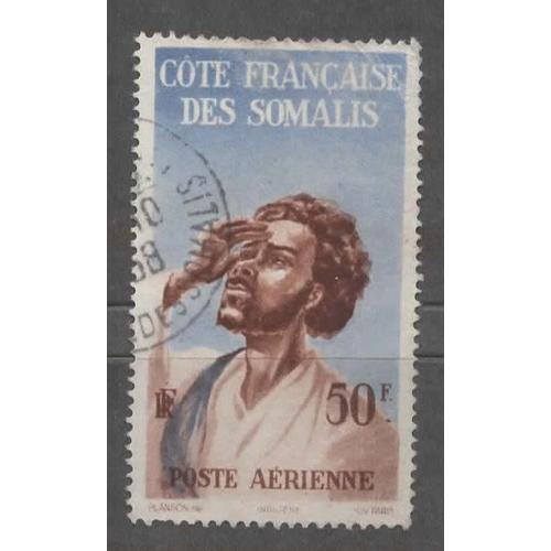 Côte Française Des Somalis, Timbre-Poste Aérienne Y & T N° 20 Oblitéré, 1947 - Berger