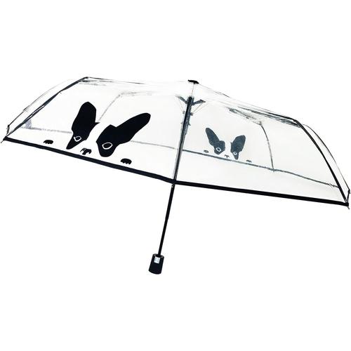 Chien Parapluie Animal Pliant Transparent - Automatique - Compact - Solide Anti-Vent