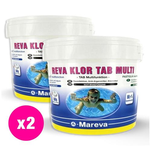 Reva klor tab multi 500 gr - 2 x 5 kg