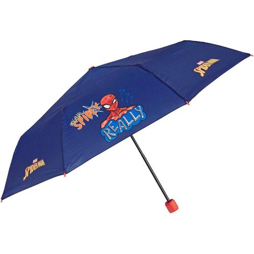 Bleu Foncé Parapluie Pliant Spider Man Enfants 7 8 9 Ans - Paraplui Spiderman Pour Enfant Garçon Résistant Ultra Léger - Petit Parapluie Avec Super Héros Marvel Homme Araignée - Diamètre 91