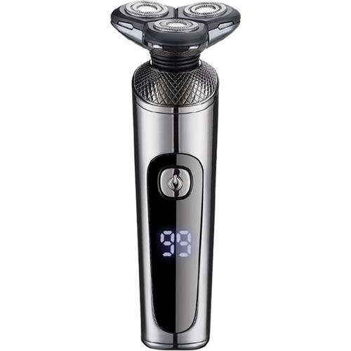 Noir Kit de rasage 5 en 1 pour homme, rechargeable, étanche, rasoir électrique humide/sec, tondeuse à barbe avec pattes et tondeuse à poils de nez