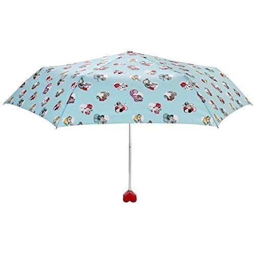 Cath Kidston Parapluie Pliable En Minilite Avec Poignée En Forme De C¿Ur Moulée Bleu