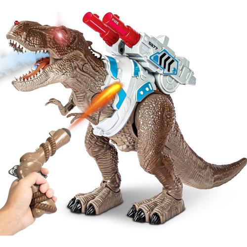 Dinosaure Telecommandé, Enfant Robot Jouet Electrique Robot Rc Dragon Avec Marche Et Rugissant Pulvérisation Fonction Animaux Jeux Noël Cadeaux Danniversaire Garçons Filles