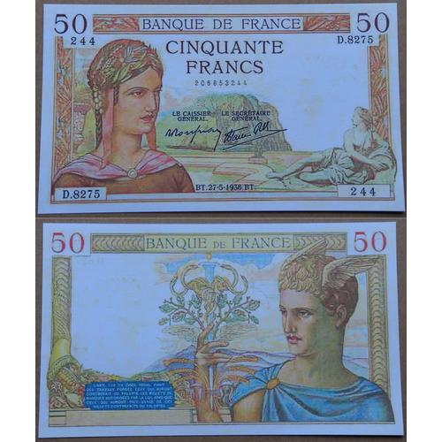 50 Francs (Cérès) France - Reproduction