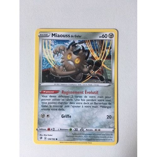 (509) Miaouss De Galar 126/192 Pokemon