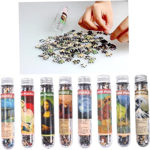 Ensemble De 150 Pièces Scie Sauteuse Puzzle Enfant Puzzle À Thème De Café Casse-Têtes Jigsaw Sauteuses Énigmes Puzzle Adulte Casse-Tête Éducatif Miniature Tube À Essai