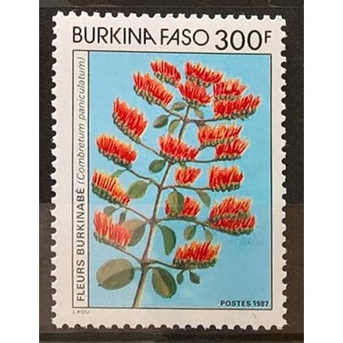 Burkina Faso, Timbre-Poste Y & T N° 736, 1987 - Fleurs Burkinabé (Combretum Paniculatum)