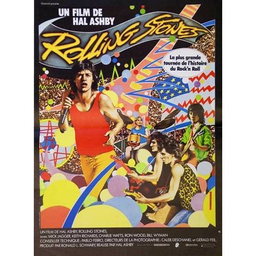 Rolling Stones - Let S Spend The Night Together - Véritable Affiche De Cinéma Pliée - Format 120x160 Cm - De Hal Ashby Avec Mick Jagger, Keith Richards, Charlie Watts, Bill Wyman - 1983