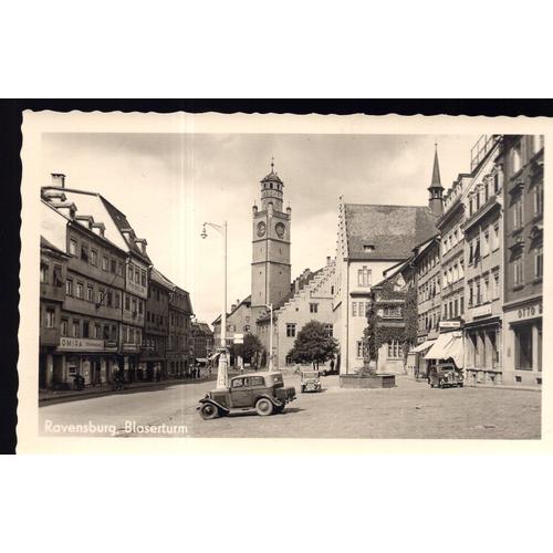 Carte Postale De Ravensburg (Allemagne) Place Centrale Et La La Tour / Blaserturm