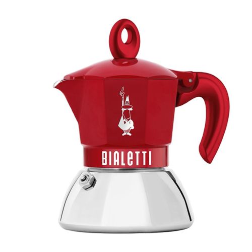 BIALETTI Moka Exclusive Induction 4 tasses rouge
