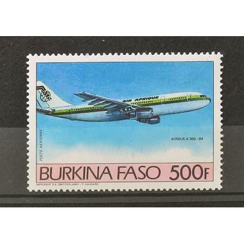 Burkina Faso, Timbre-Poste Aérienne Y & T N° 286, 1985 - Avion Ancien Et Moderne, Airbus A 300 B4