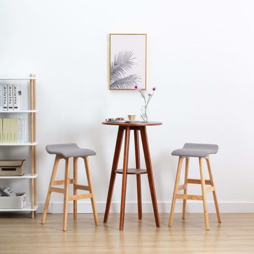 Chaise De Bar Gris Clair Tissu