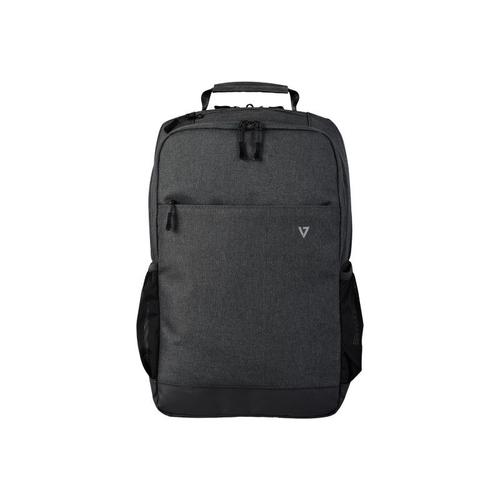v7 - bags 14in elite slim backpack grey 2 main compts
