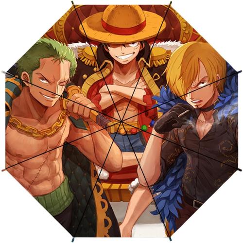 One Piece Anime Parapluie À 8 Baleines Anti-Uv, Léger Et Portable, Parfait Pour Les Voyages, Le Soleil Et La Pluie, Facile À Utiliser Ouverture Automatique