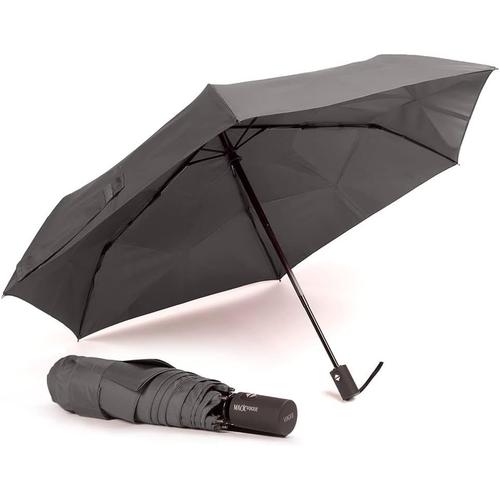Parapluie Pliable Magic Easy Fold (Plié Automatique), Avec Ouverture Et Fermeture Automatique, Tissu 100% Eco Rpet. Avec Bouteilles En Plastique Recyclé, Wind Proff Avec Protection Uv (Gris)