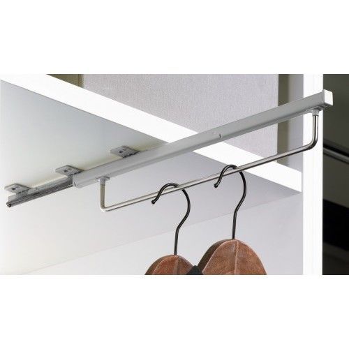 Porte-cintres coulissant Quadro - L400 mm - Argent HETTICH