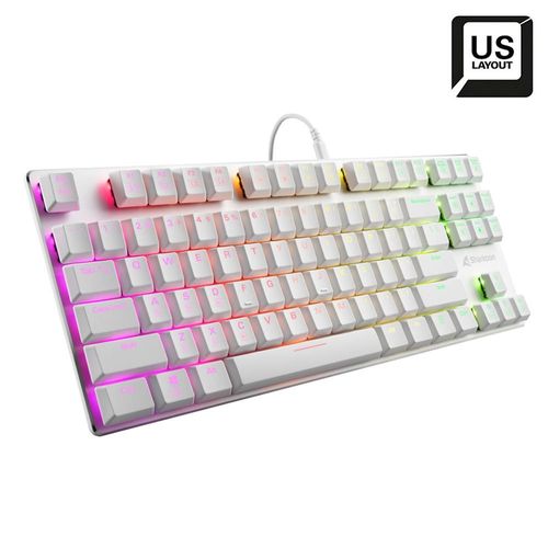 Sharkoon Purewriter Wh Tkl Kailh Red Us Rgb - Kailh Low Profile Choc