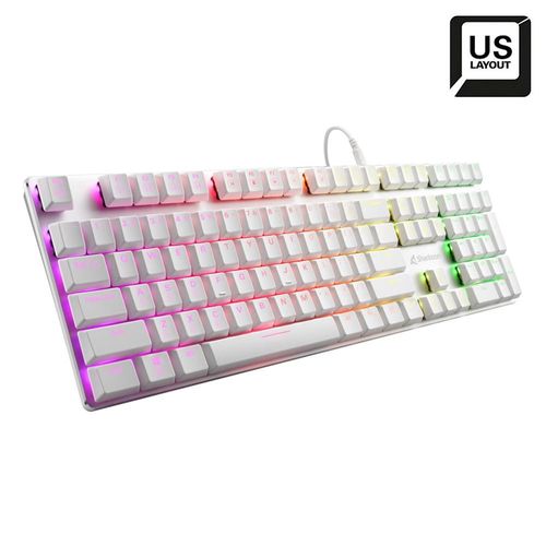 Sharkoon Purewriter Wh Kailh Blue Us Rgb - Kailh Low Profile Choc Bl