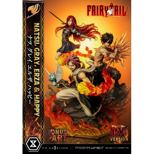 Fairy Tail -Natsu, Gray, Erza, Happy -Statue Del. Bonus Vers. 1/7 57c