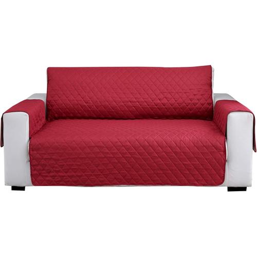 Matelassé Chaise Housse Canapé¿Housse De Canapé Imperméable Elastique Protecteurs De Canapé Housses Avec Accoudoirs(Vin Rouge¿Canapé Deux Places)