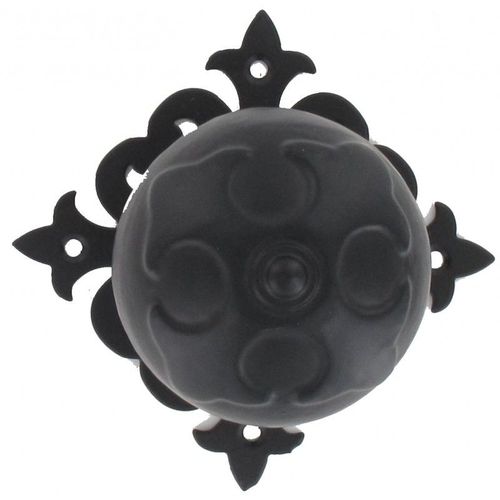 Bouton de porte d'entrée rustique acier noire