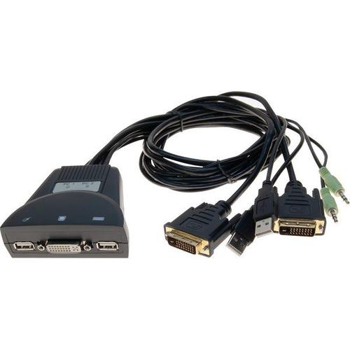 2 Port Dvi/usb/audio Kvm Switch In Cable