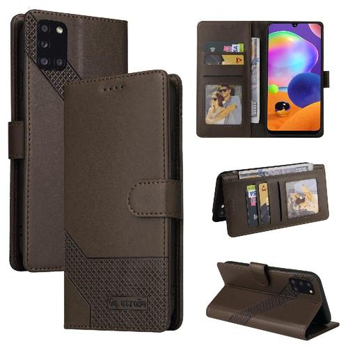 Flip Étui Pour Samsung Galaxy A31 Cuir Premium Antichoc Trois Fentes Pour Cartes 4 Protection D'angle Bicelle - Le Brun