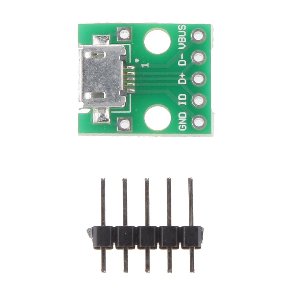 Micro USB pour Tremper Broche d'Adaptateur Connecteur Femelle Type B Convertisseur PCB Vert