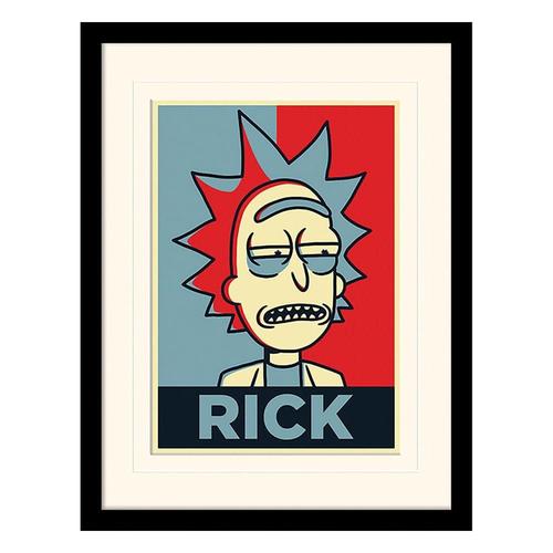 Rick And Morty Poster Encadré Collector Print Rick Campaign (White Ba