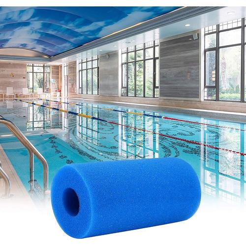 Mousse de filtre pour piscine - 2 pièces - Filtre de piscine - Cartouche de mousse réutilisable lavable de 7,9 x 3,9 x 3,9 pouces pour piscine