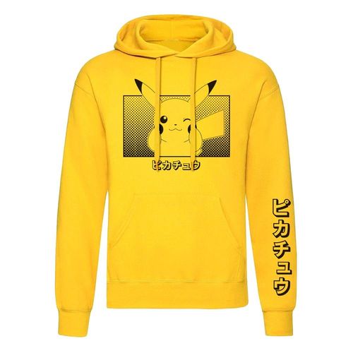 Pokemon Sweater À Capuche Pikachu Katakana (L)