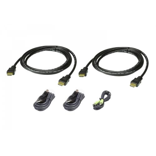 Aten Kit De Câbles Kvm Sécurisé Deux Affichages Hdmi Usb 1,8 M