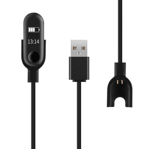 2-Pack Chargeur Compatible pour Xiaomi Mi Band 3, Remplacement Chargeur USB Câble Chargeur Compatible pour Xiaomi Mi Band 3 - Noir