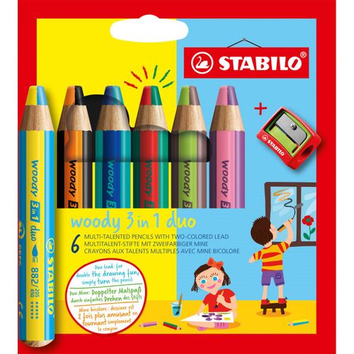 Stabilo Woody 3 In 1 Duo Multicolore 6 Pièce(S)