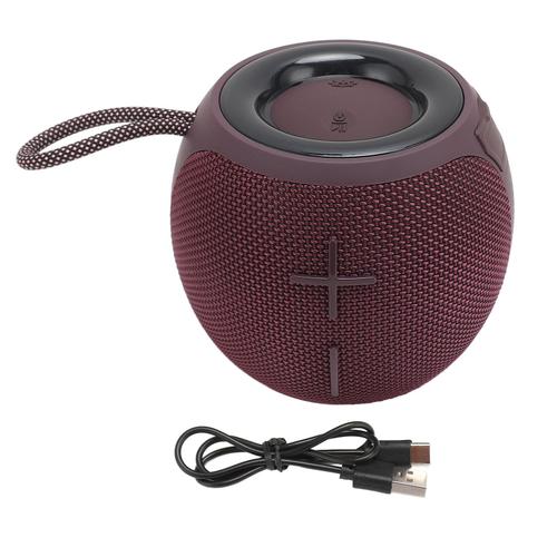 Haut-parleur BT portable IPX4 étanche BT 5.3 double appairage haut-parleur stéréo sans fil pour les voyages en famille en plein air 15W violet