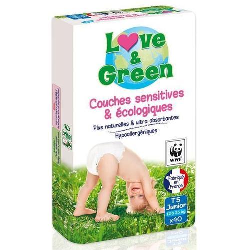 Love And Green Couches Ecolabellisees Taille 5 - 40 Couches