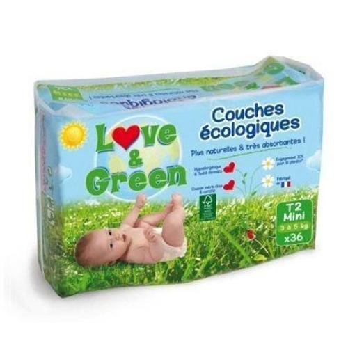Love And Green Couches Ecolabellisees Taille 2 - 36 Couches