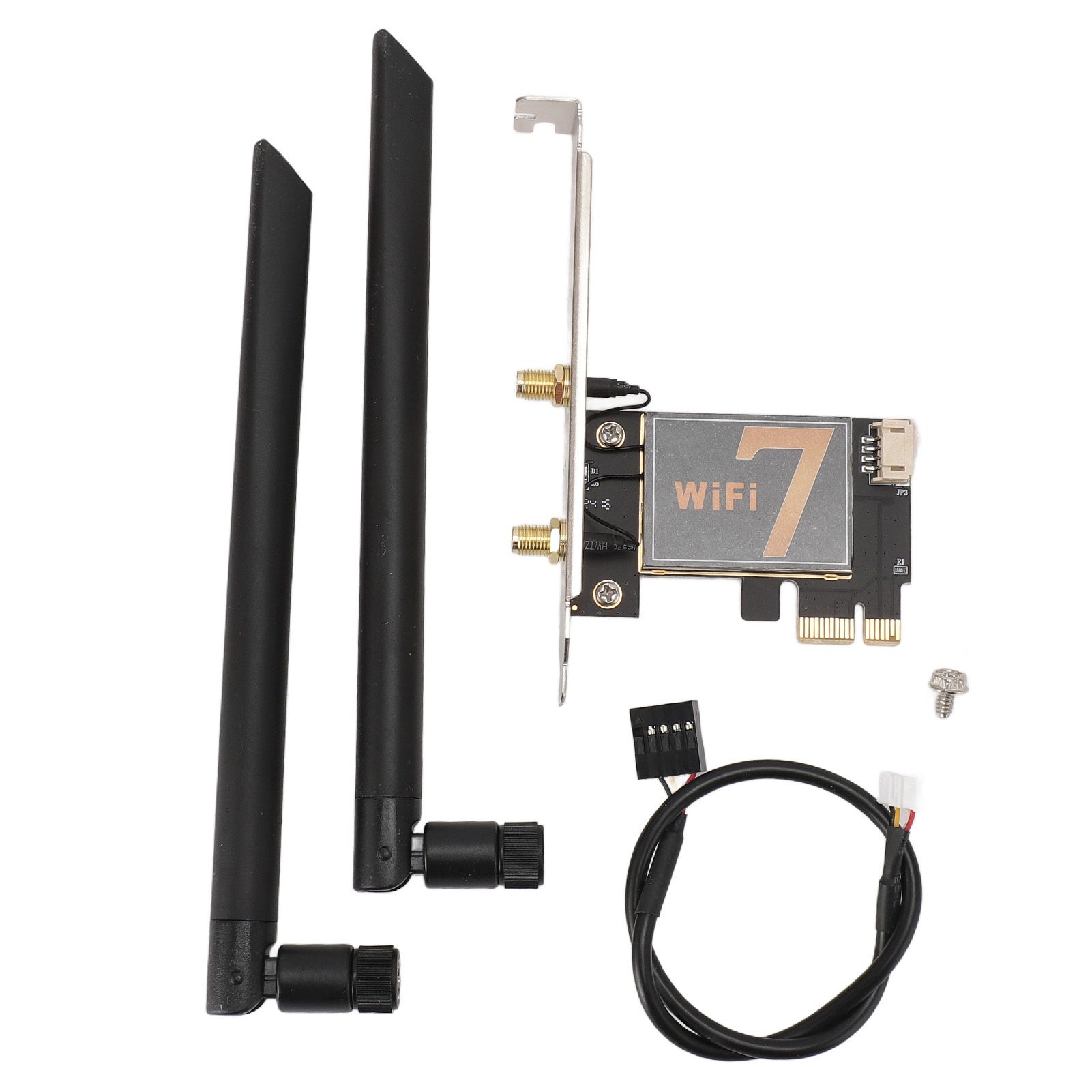 BE200NGW Carte WiFi PCI Ex1 avec antenne 8DB 8774Mbps WIFI7 Bluetooth 5.4 pour adaptateur de carte réseau sans fil pour ordinateur de bureau sans base d'antenne