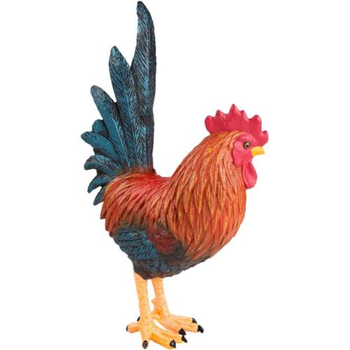 Modèle De Coq Statue D'animaux De Jardin Accessoires De Jardin Sculpture D'animaux De Ferme Art De Cour De Poulet Décoration De Ferme Unique Jouets Extérieur 3d Poupée Plastique