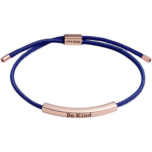 Be Kind of a Bitch Bracelet tube réglable en corde tressée faite à la main Bracelet inspirant gravé Cadeau d'encouragement motivant pour femme et fille