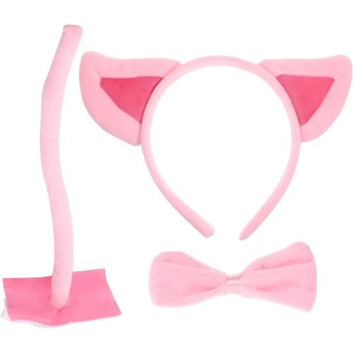 1 Ensemble Bandeau Queue Diadème Cosplay Accessoire Maternelle Costume Partie Cochon Costume Partie Costume Cosplay Cochon Costume Danse Animal Costume Rose Vêtements Articles